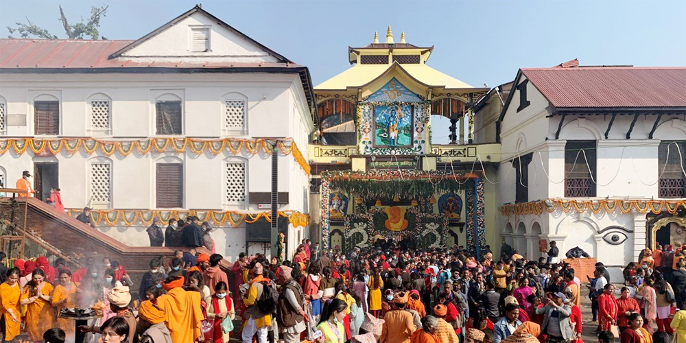 शिव मन्दिरमा देशभर घुँइचाे
