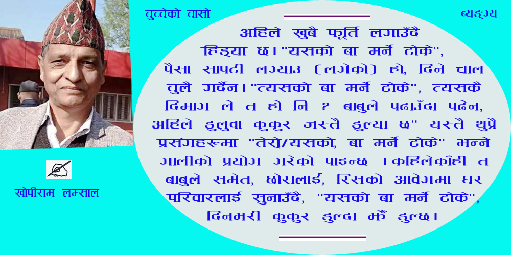 चुच्चेको चासो - व्यङ्ग्य